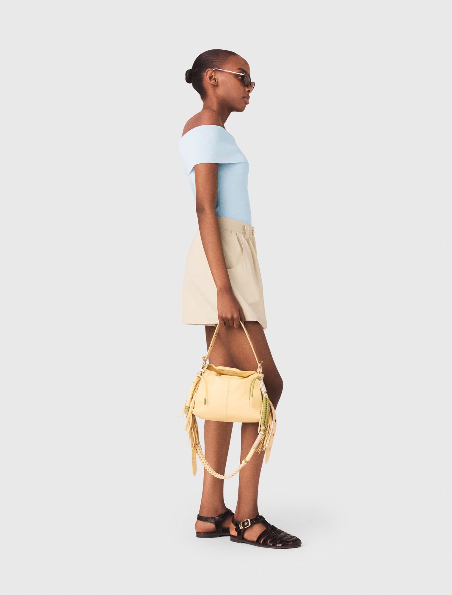 Trompe-l'Oeil-Shorts aus Baumwolle