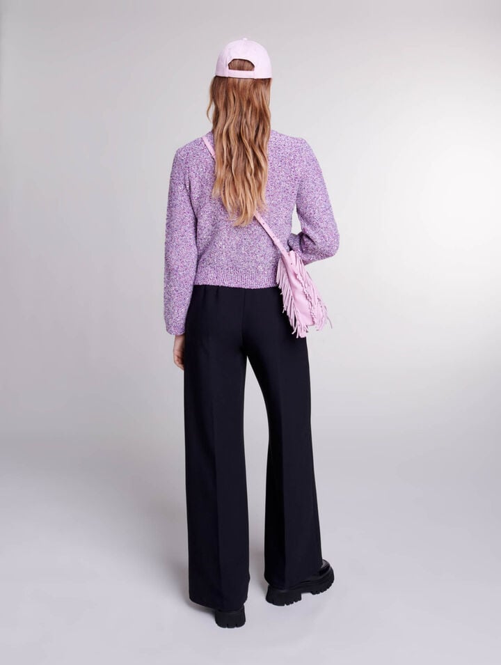 Strick-Cardigan mit Pailletten