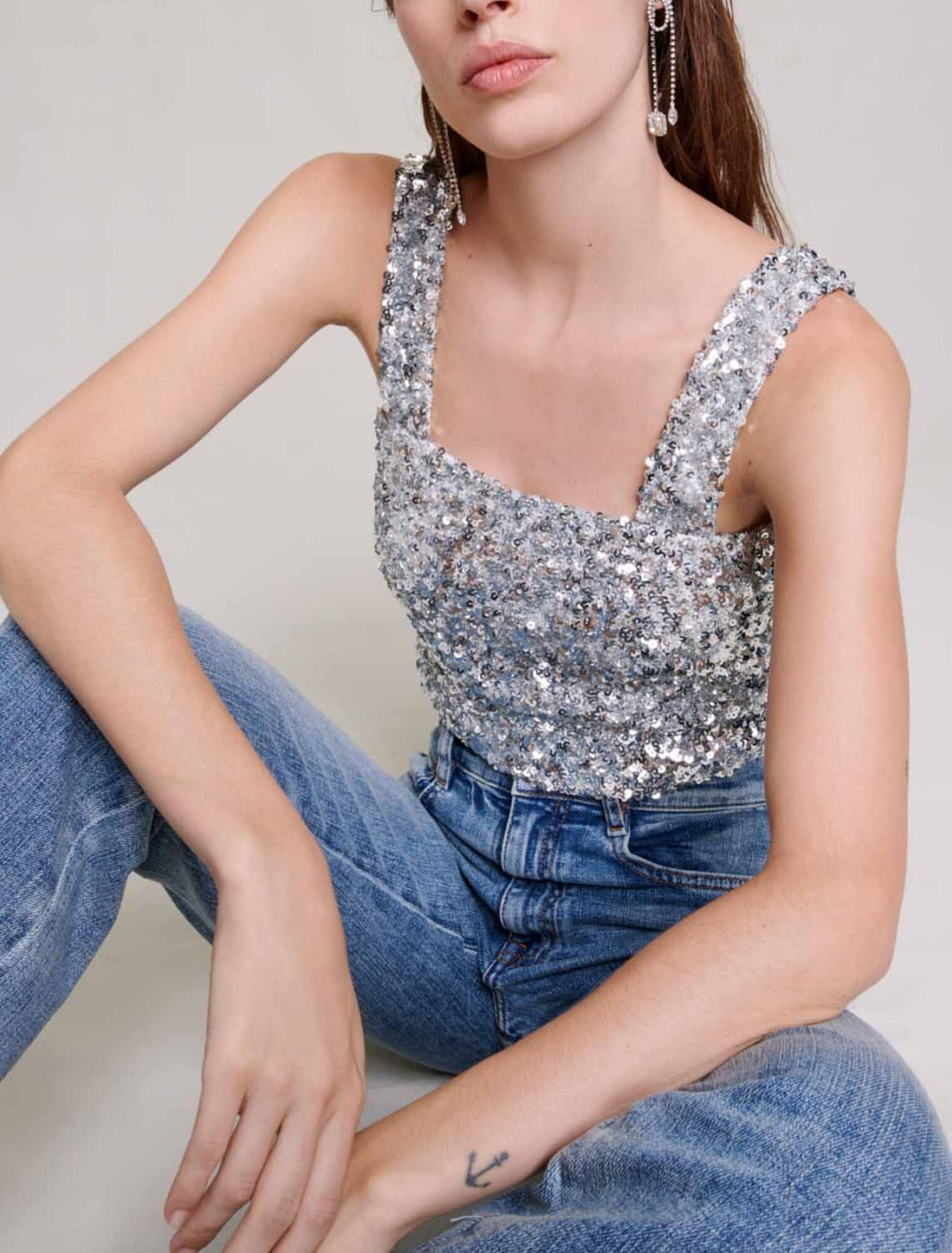 Pailletten-Top