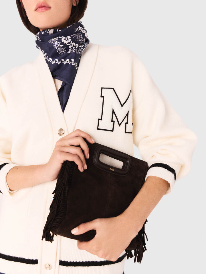 Langer Cardigan mit Stickerei