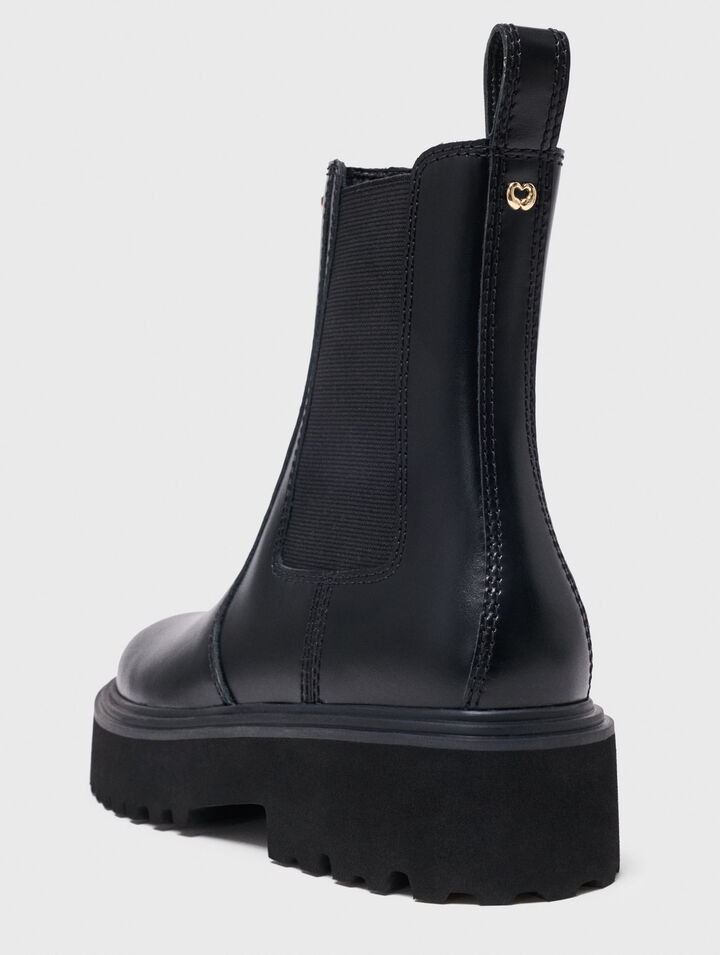 Chelsea-Boots aus Leder
