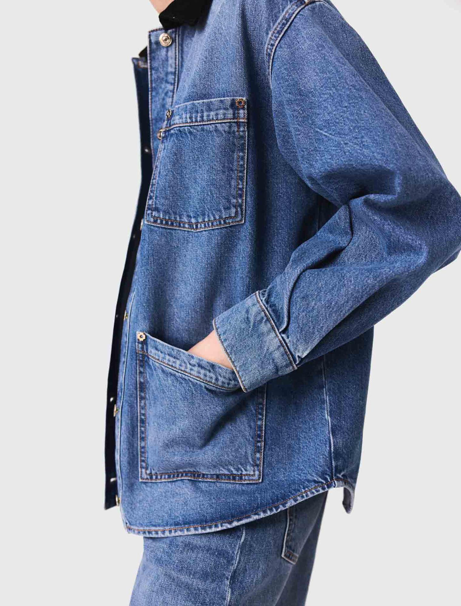 Jacke aus verwaschenem Denim
