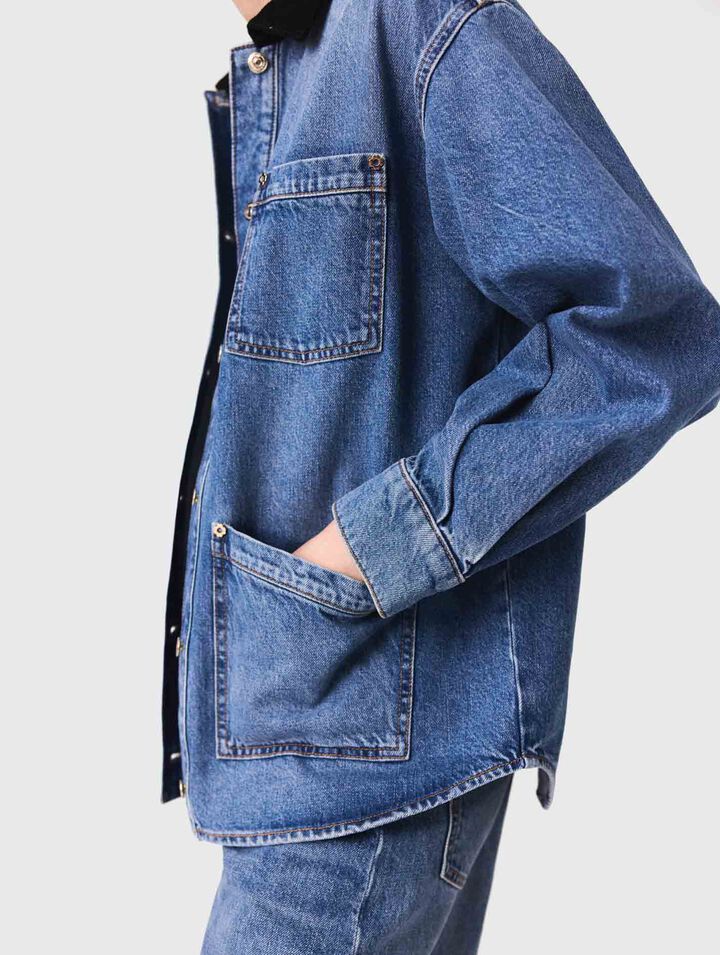 Jacke aus verwaschenem Denim