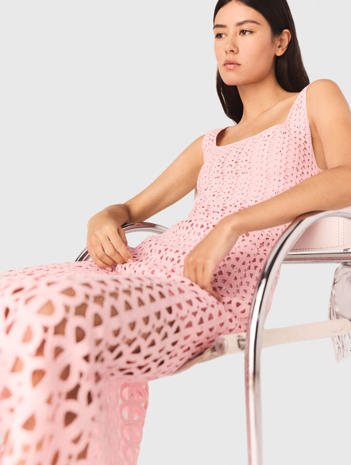 Geh&auml;keltes Midikleid mit Strass