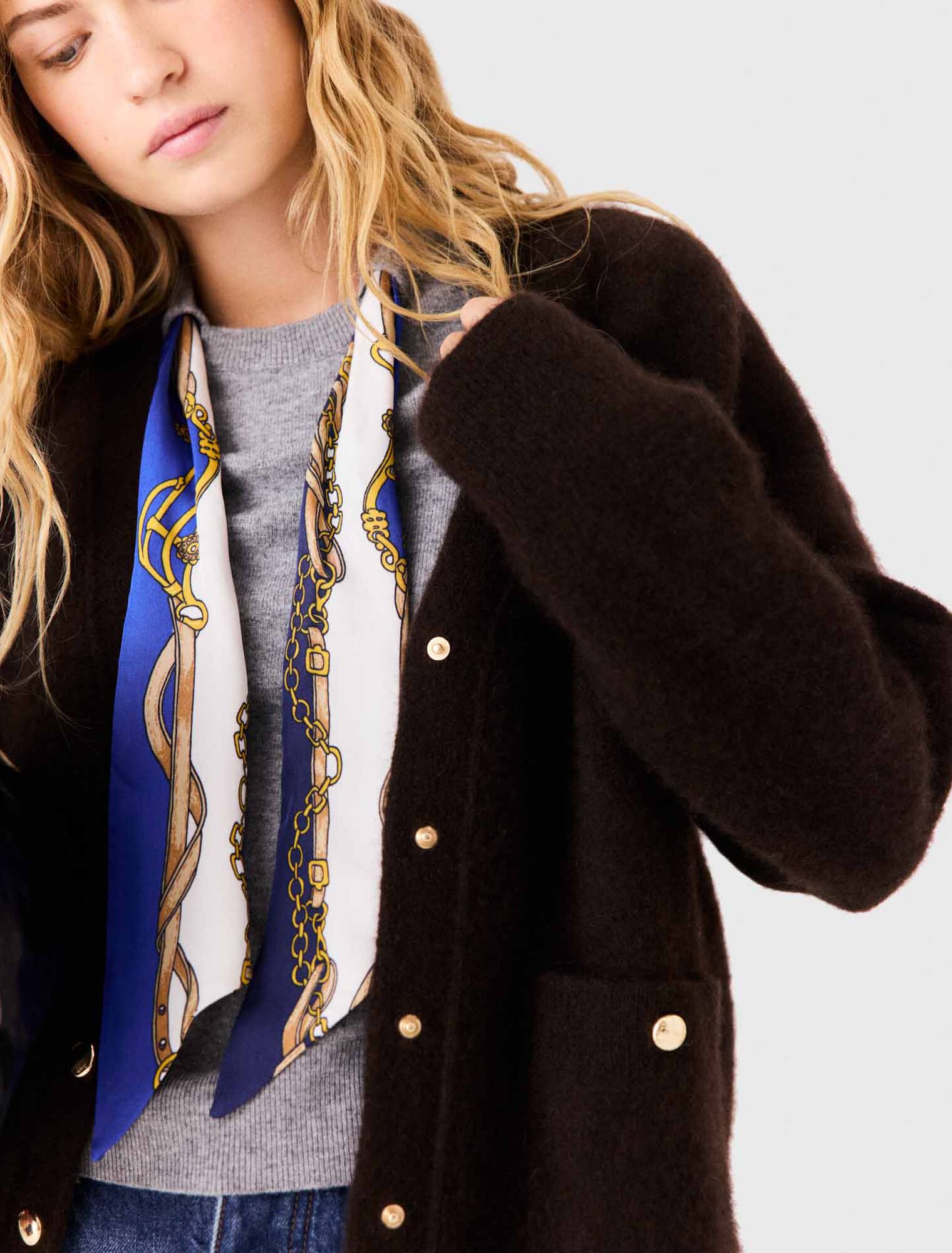 Langer Cardigan aus Yak