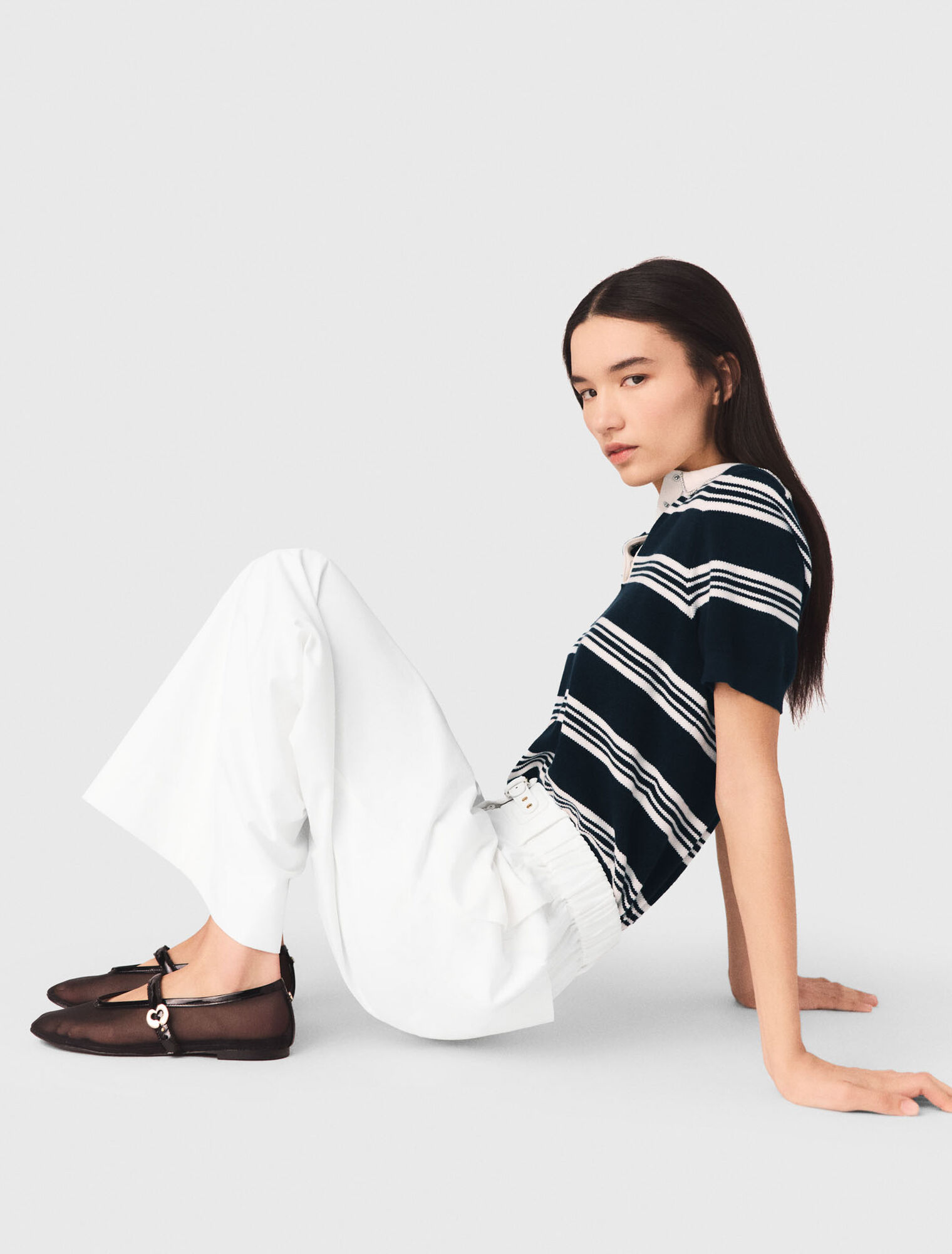 Weite Hose aus Baumwolle