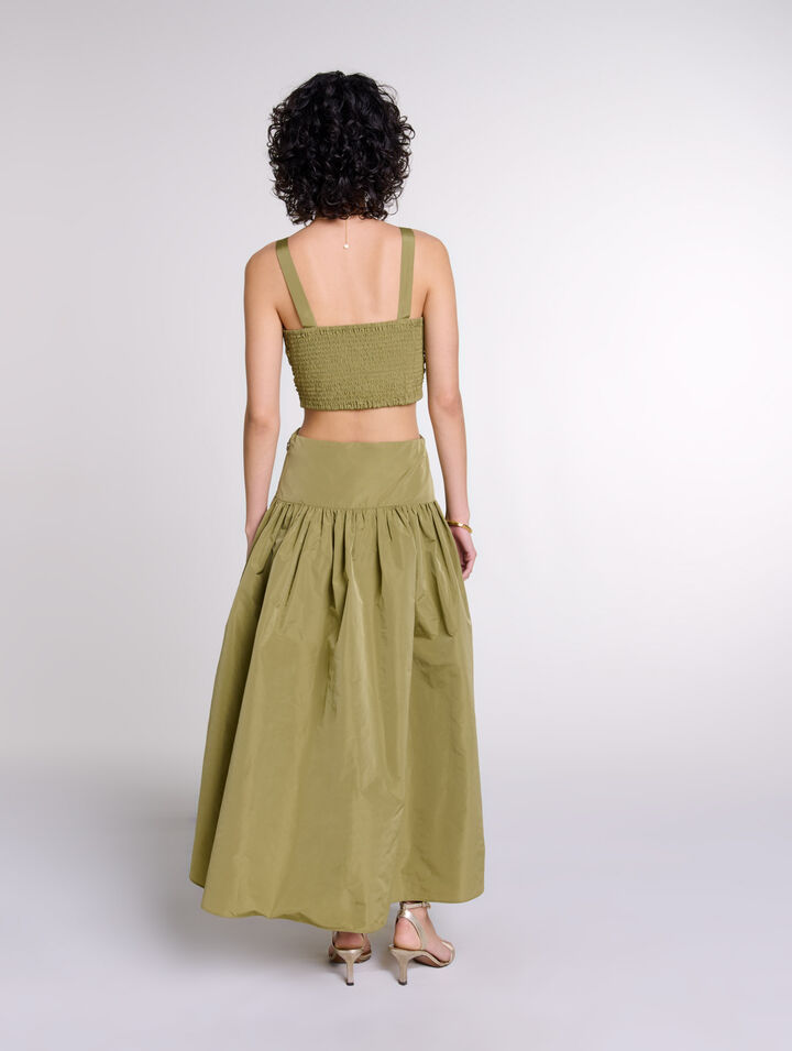 Taftkleid mit Cut-outs