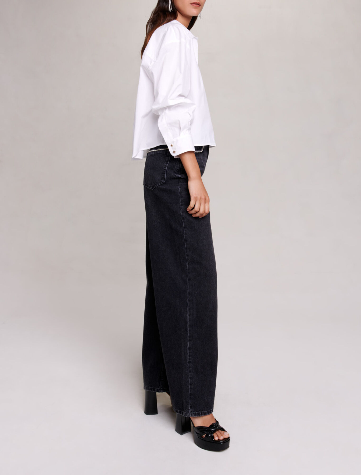 Kurze Bluse aus Baumwolle