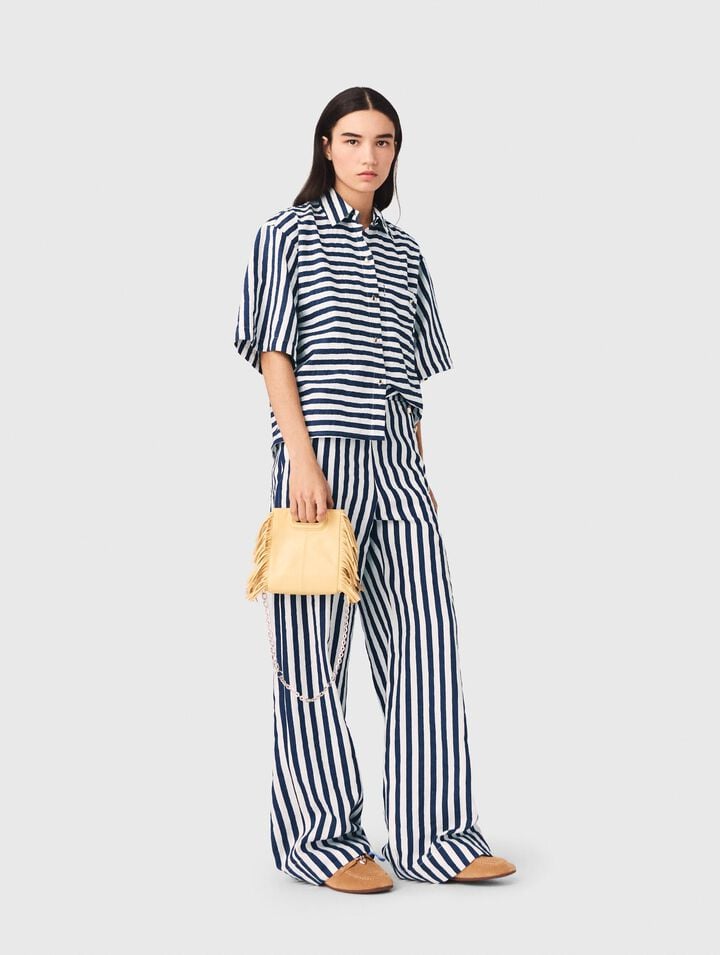 Kurzes Hemd aus Leinenmischung