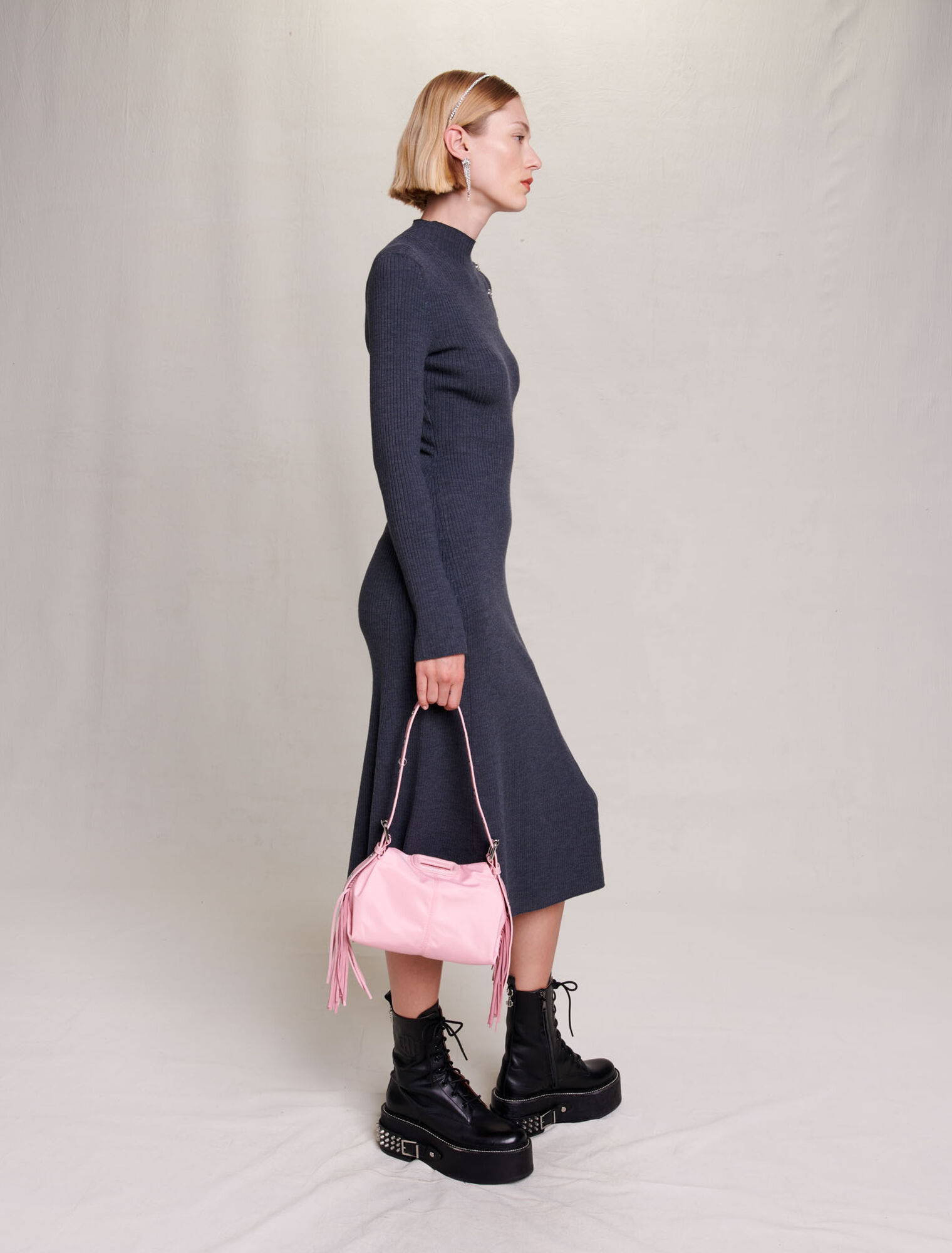 Langes Strickkleid