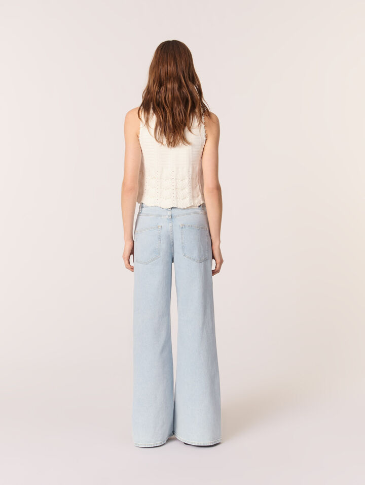 Weite Jeans mit Waschung