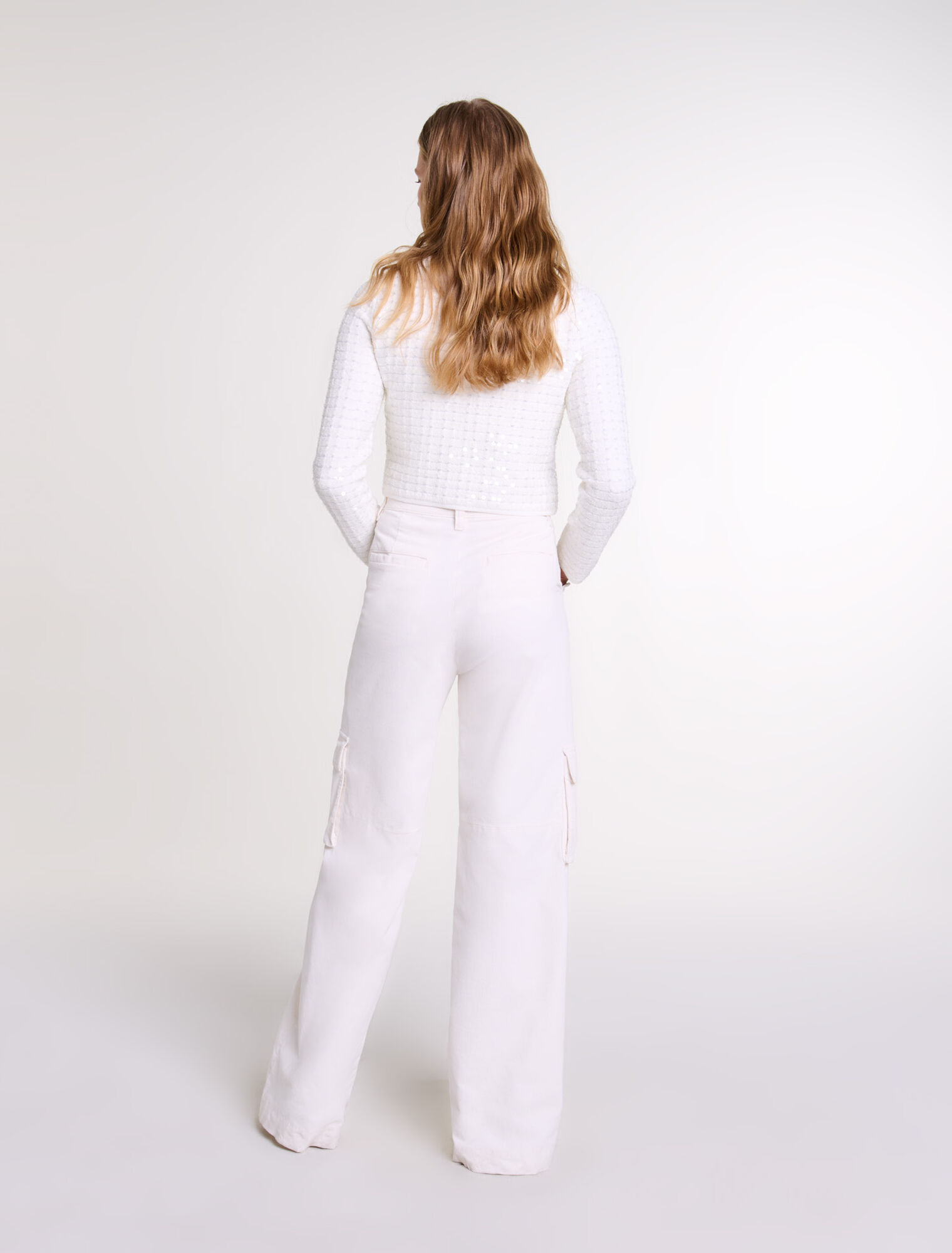 Strickcardigan mit Pailletten