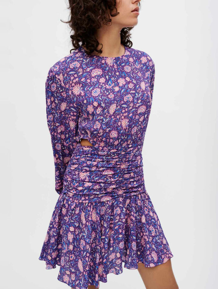 Kleid aus bedruckter Viskose Dahlia