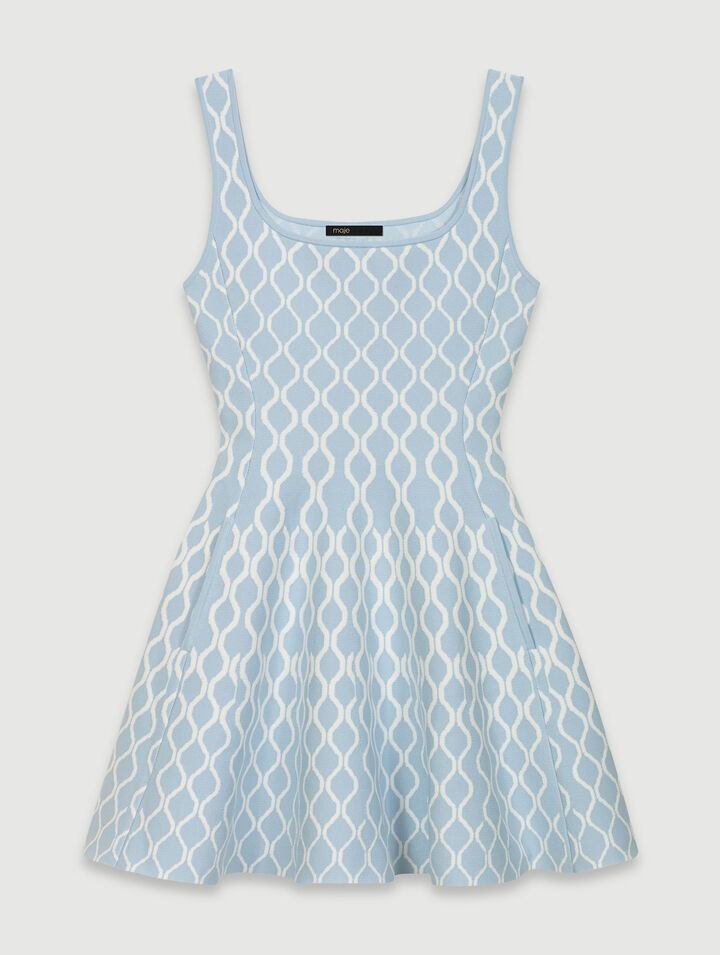 Kurzes Kleid aus Jacquard-Strick