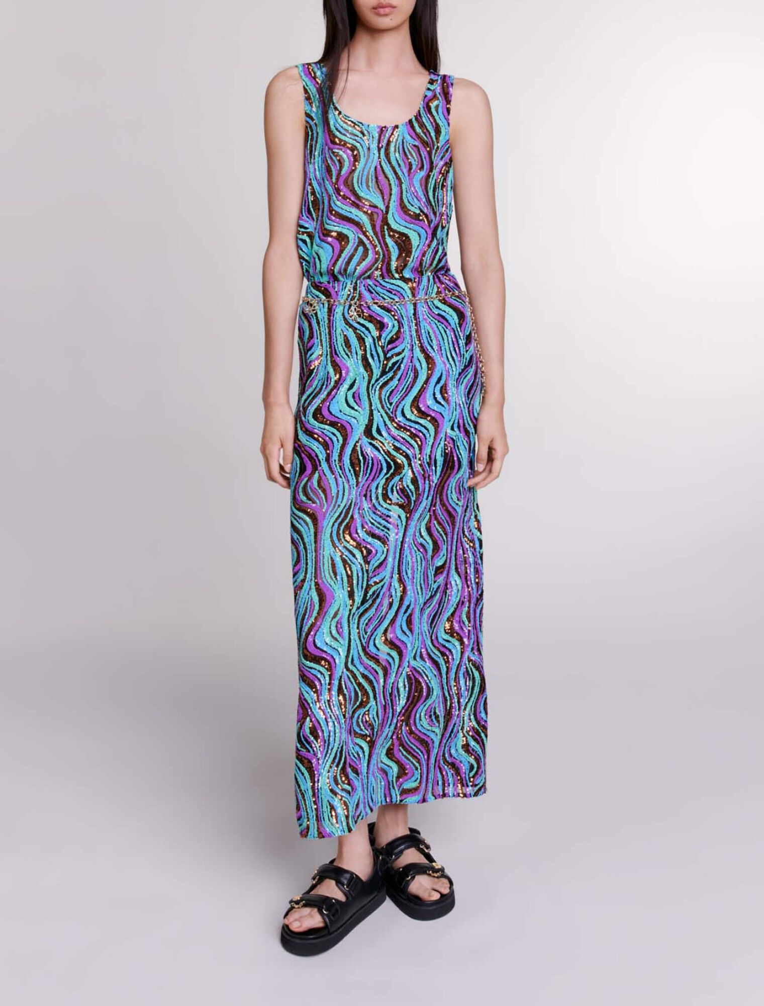 Langer Paillettenrock