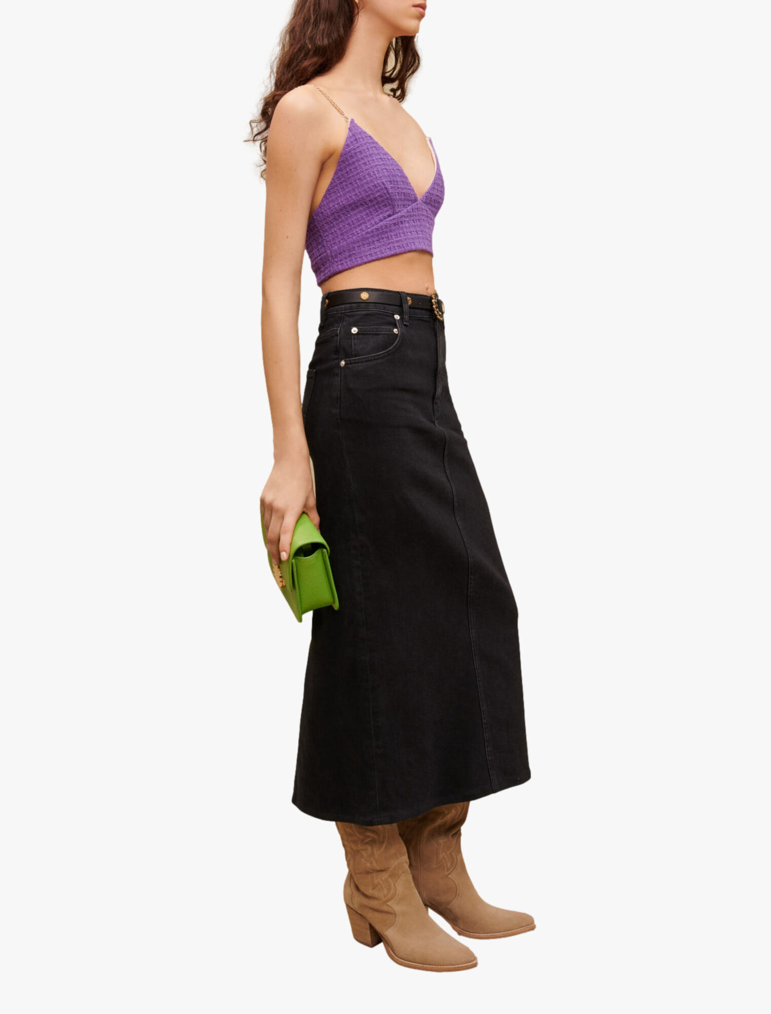 Kurzes Top aus Tweed