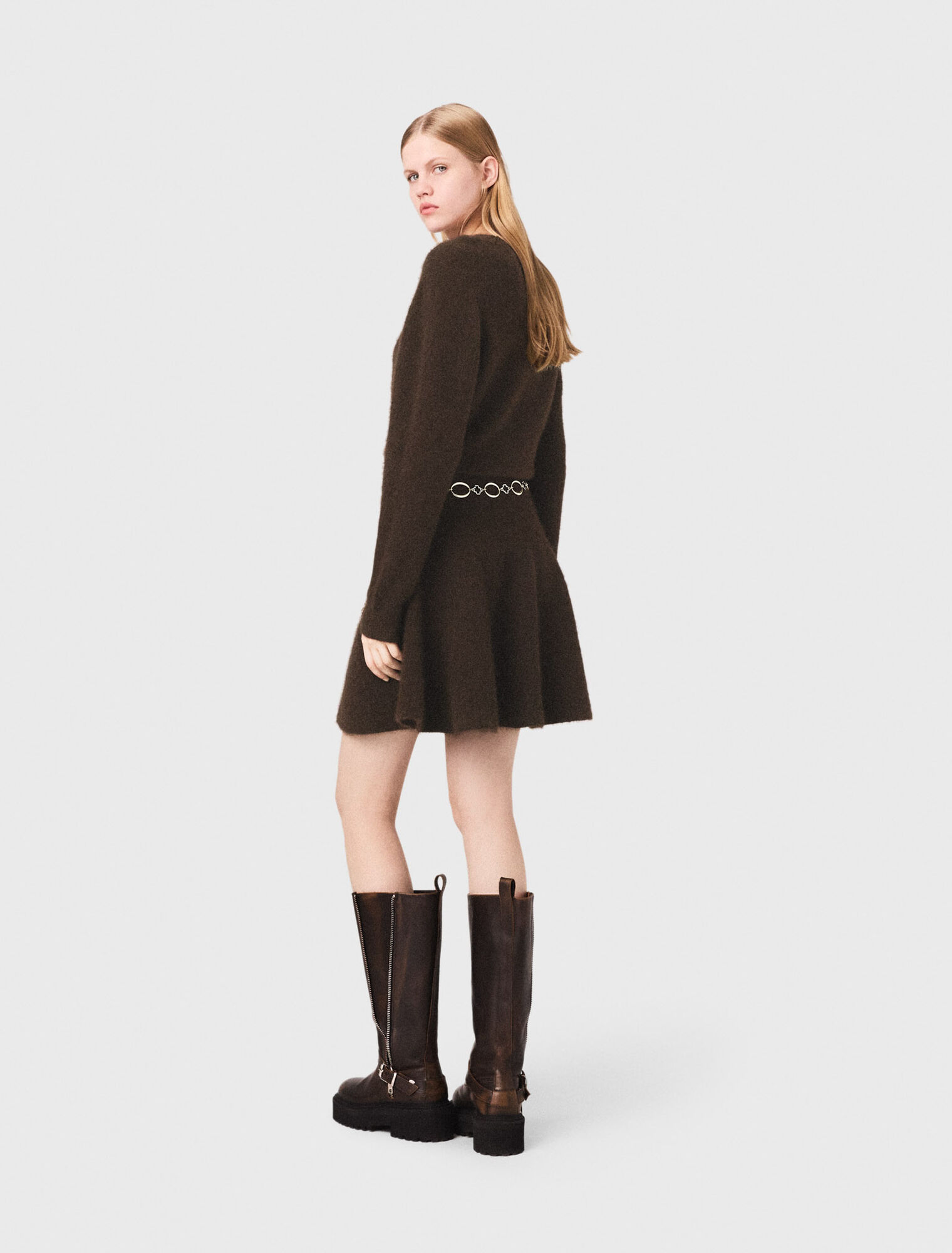 Kurzes Kleid aus Yak-Melange