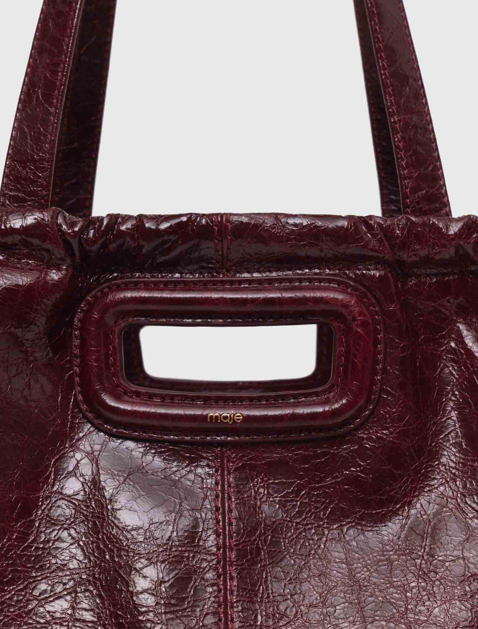 Tote-Tasche M aus Craquelé-Leder