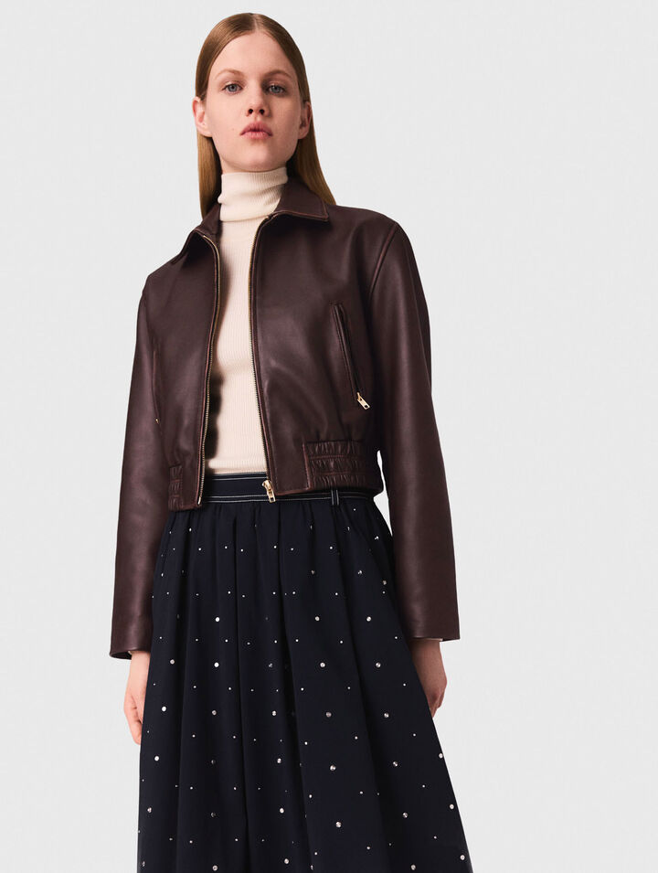 Jacke aus Leder im Vintage-Look