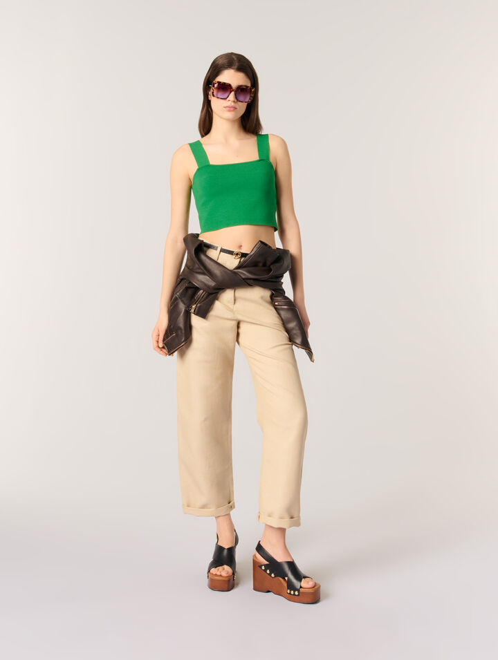 Crop Top aus Strick