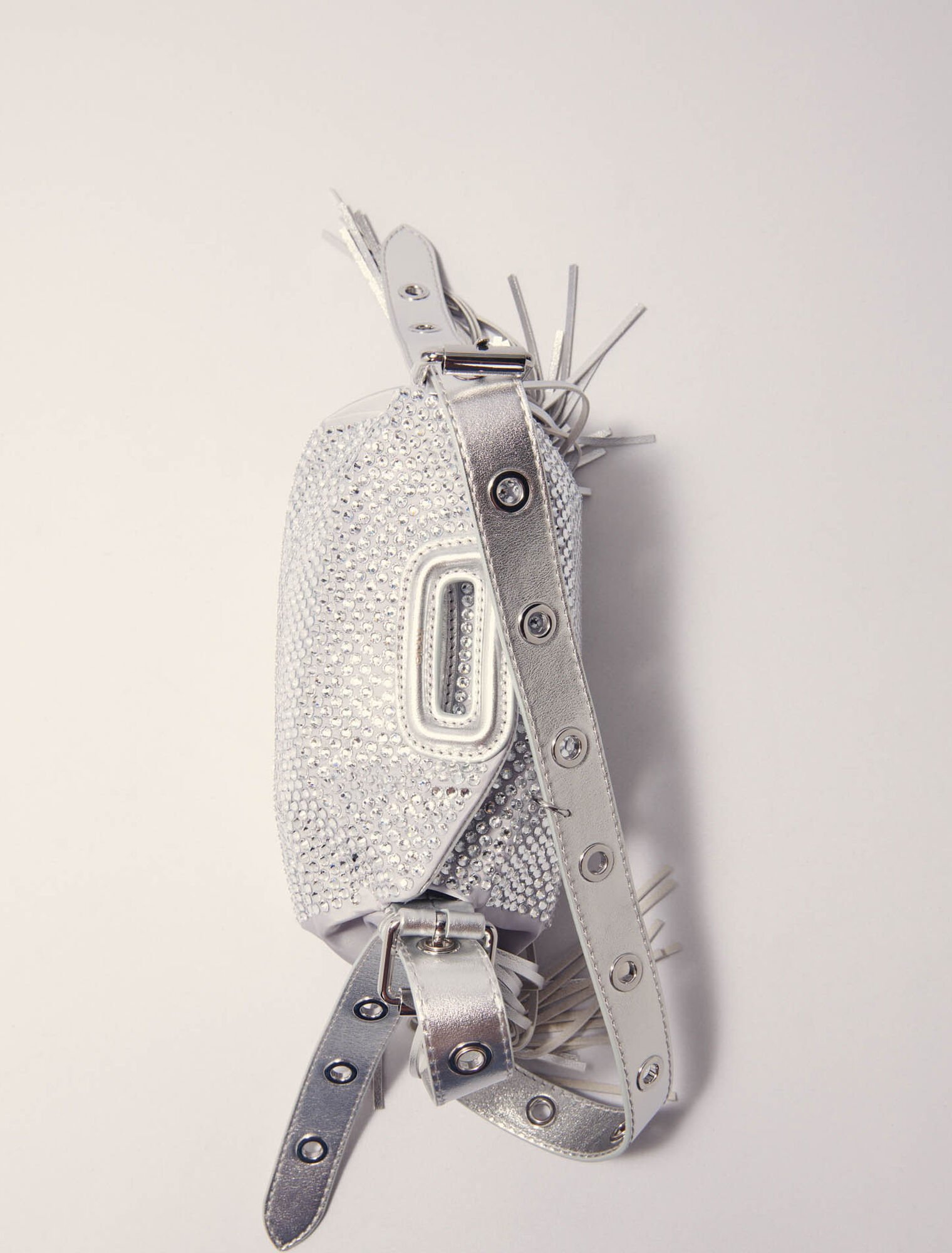 Tasche Miss M Mini Metall, Strass