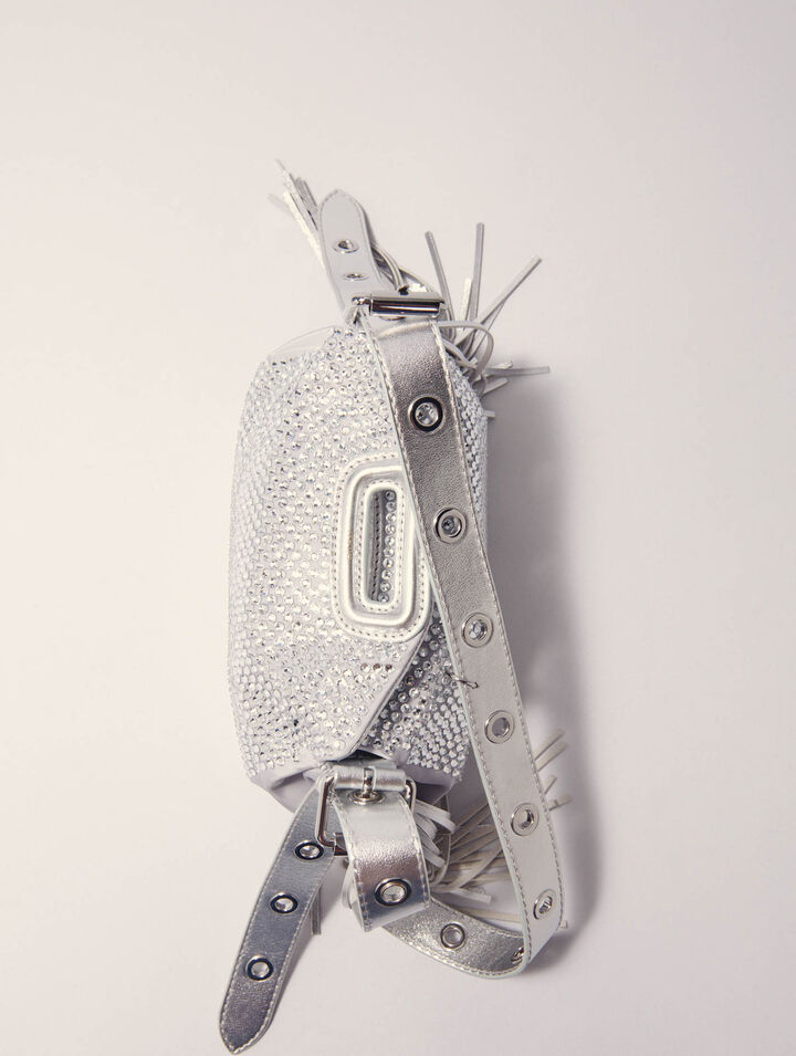 Tasche Miss M Mini Metall, Strass