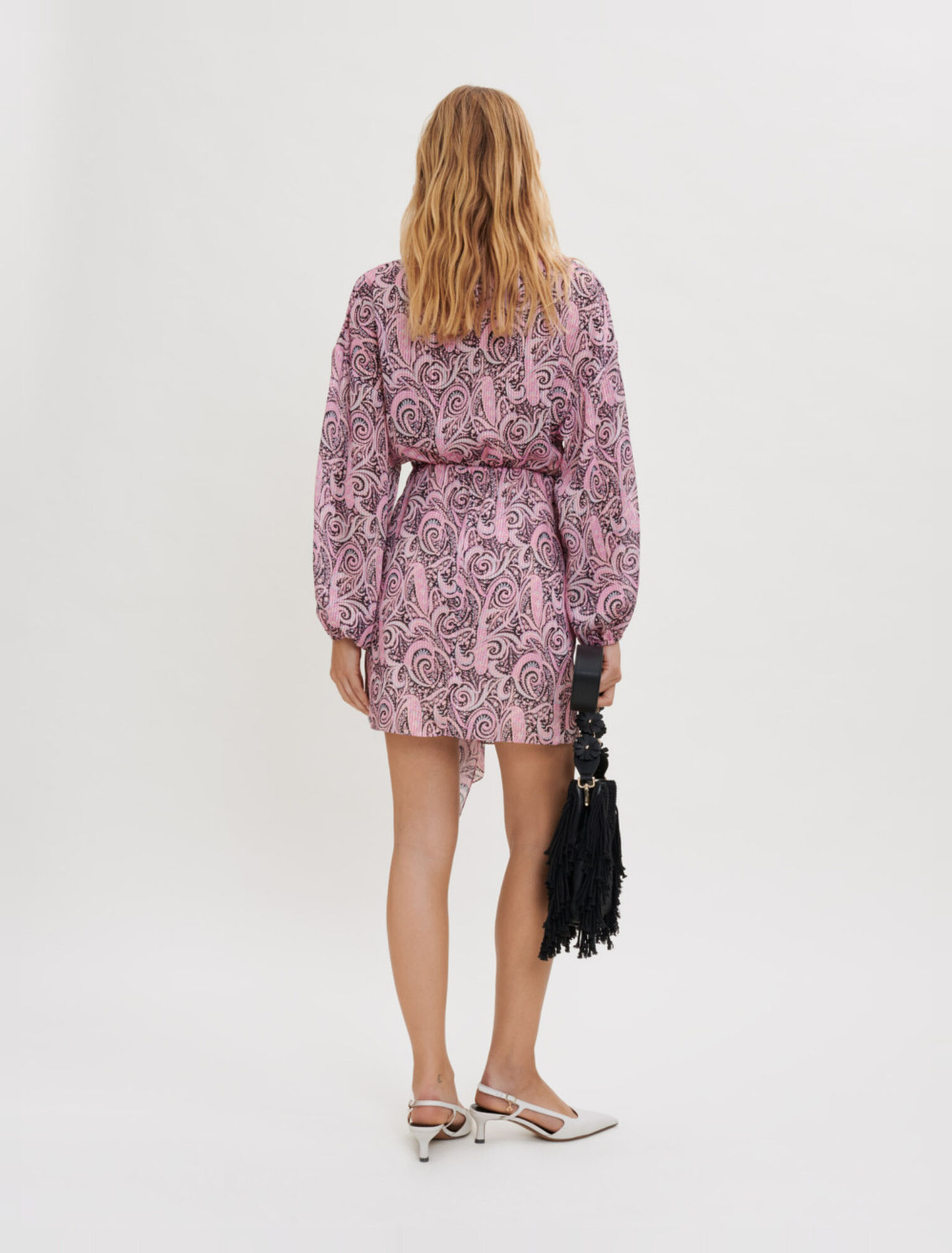 Asymmetrisches Kleid mit Paisley-Print