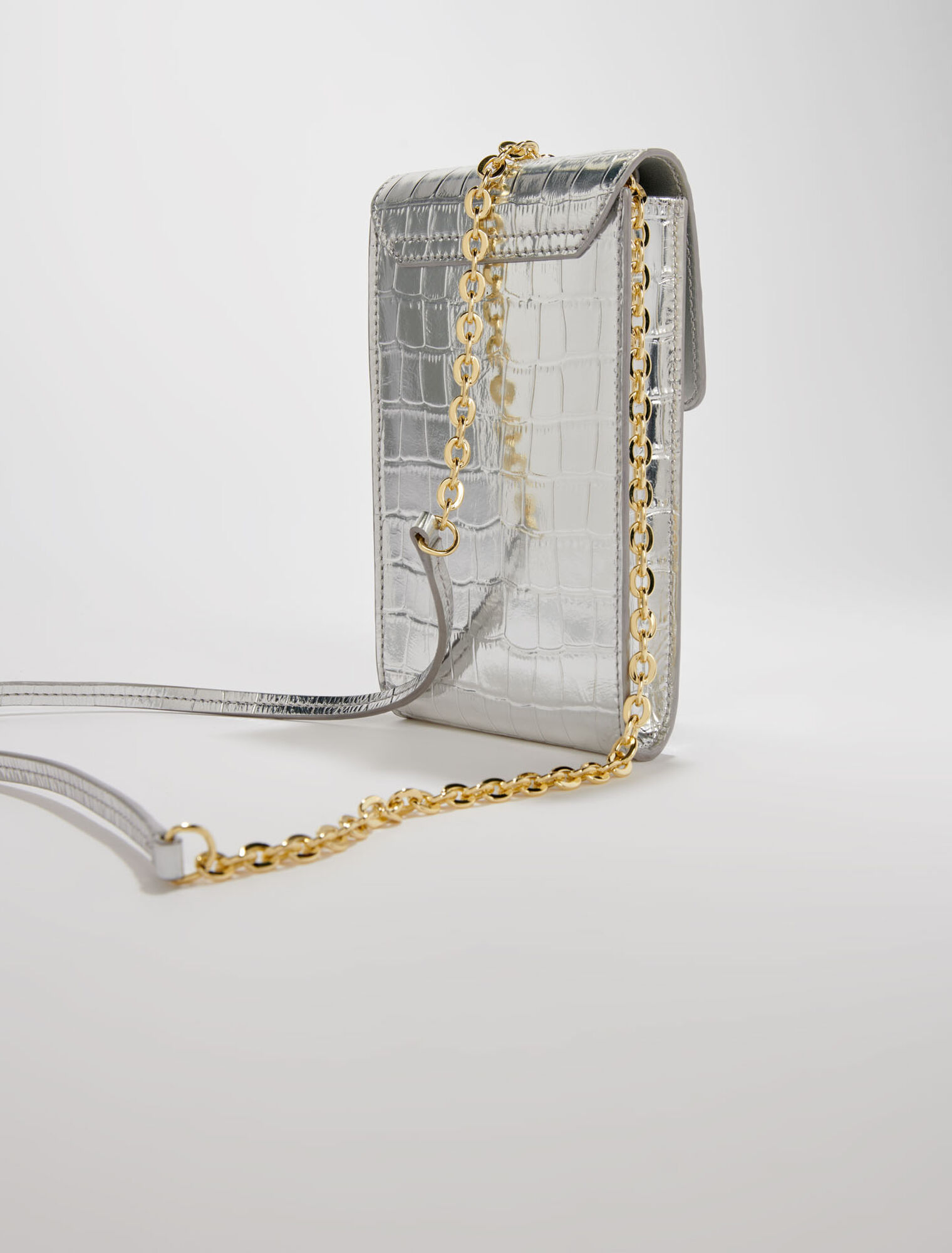 Handtasche aus metallisiertem Leder