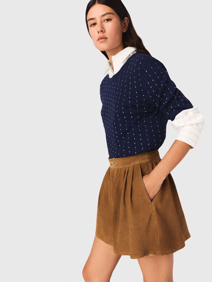 Kurzer Rock aus Wildleder