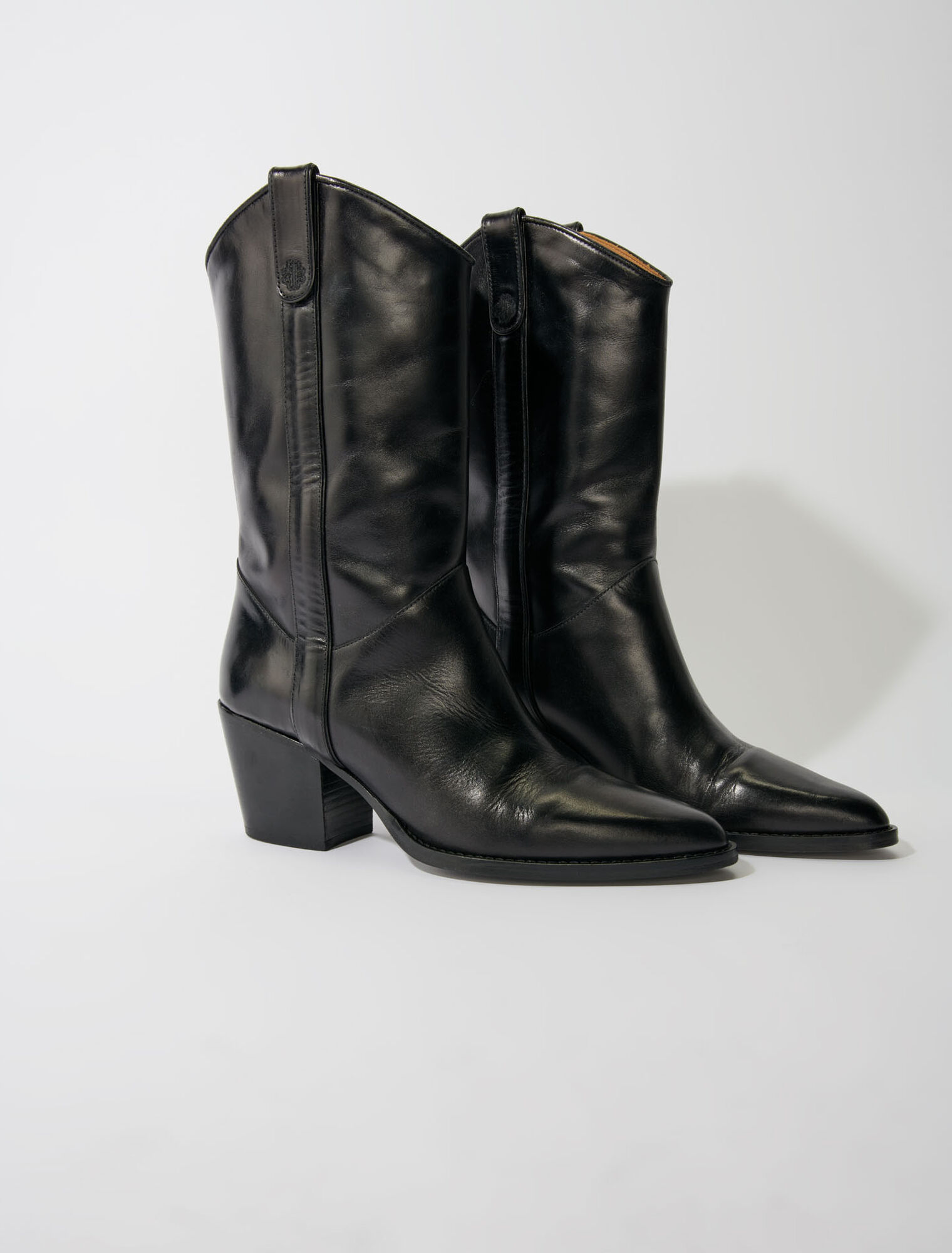 Lederstiefel mit Absatz