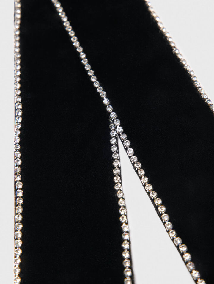 Haarspange Samtschleife mit Strass