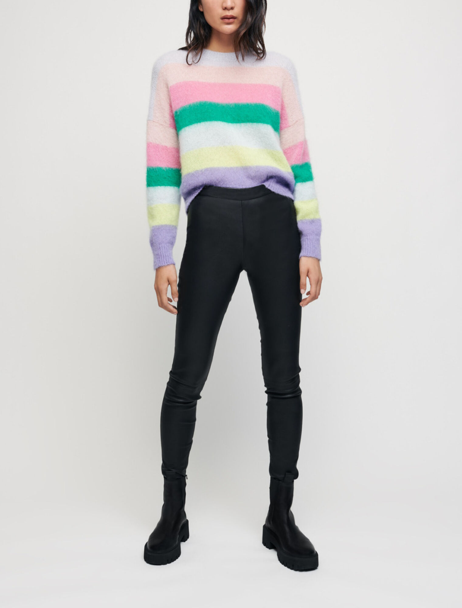 Leggings aus Stretchleder