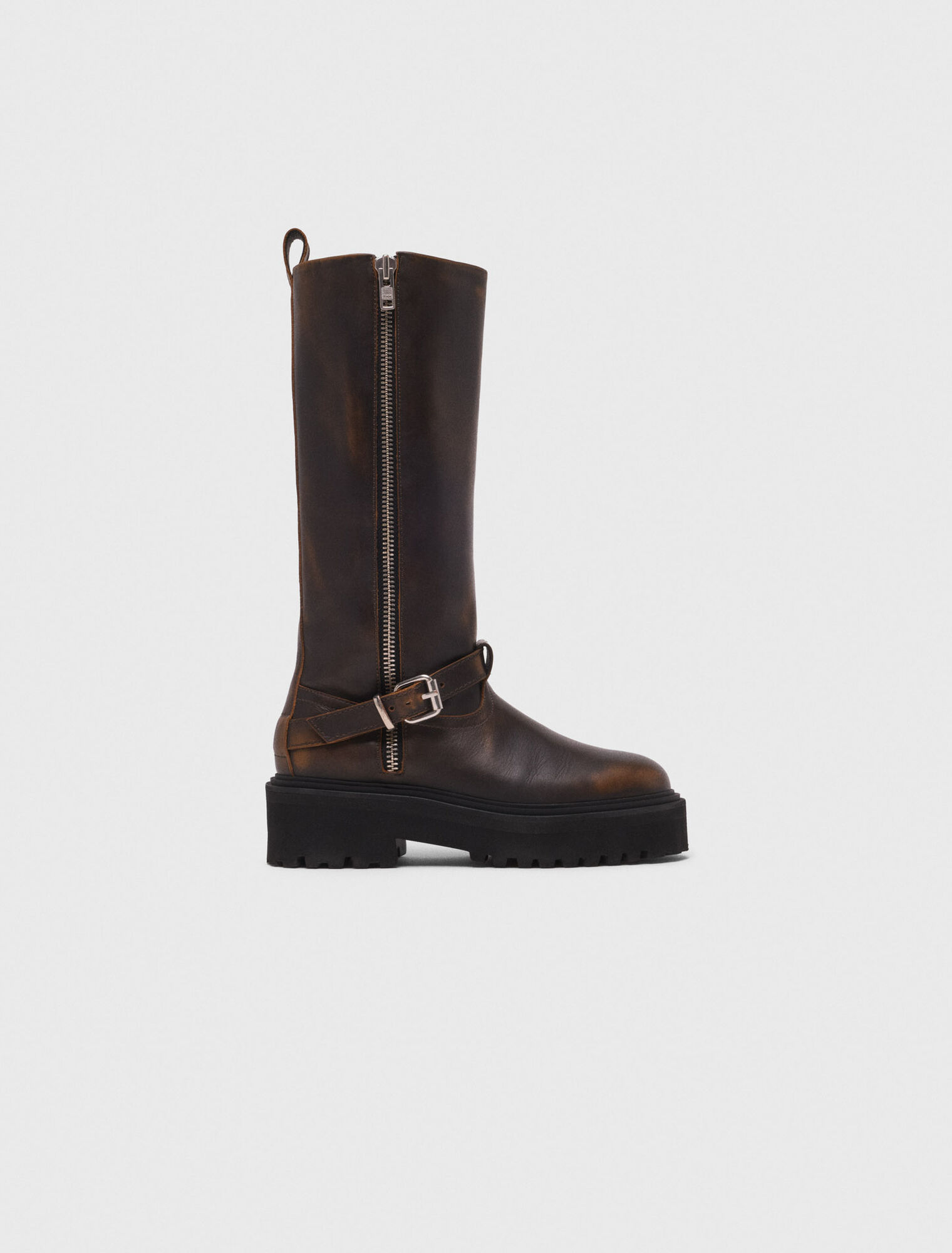 Bikerstiefel aus Leder