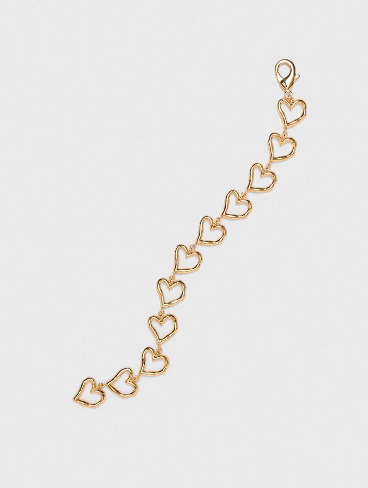 Goldener Herzarmband aus Messing