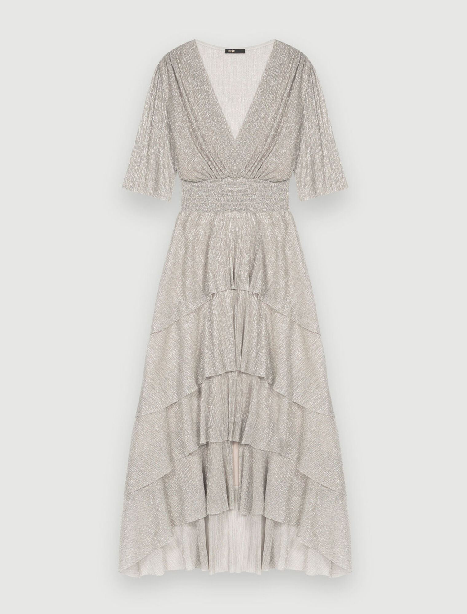 Lamé-Kleid mit Volants