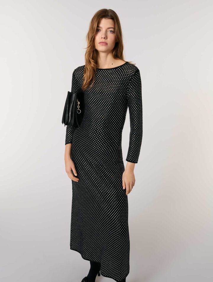 Langes Strass-Kleid