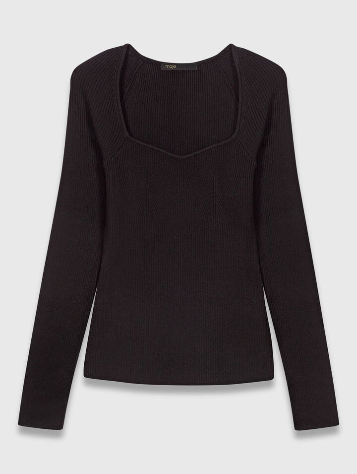 Pullover aus Rippstrick