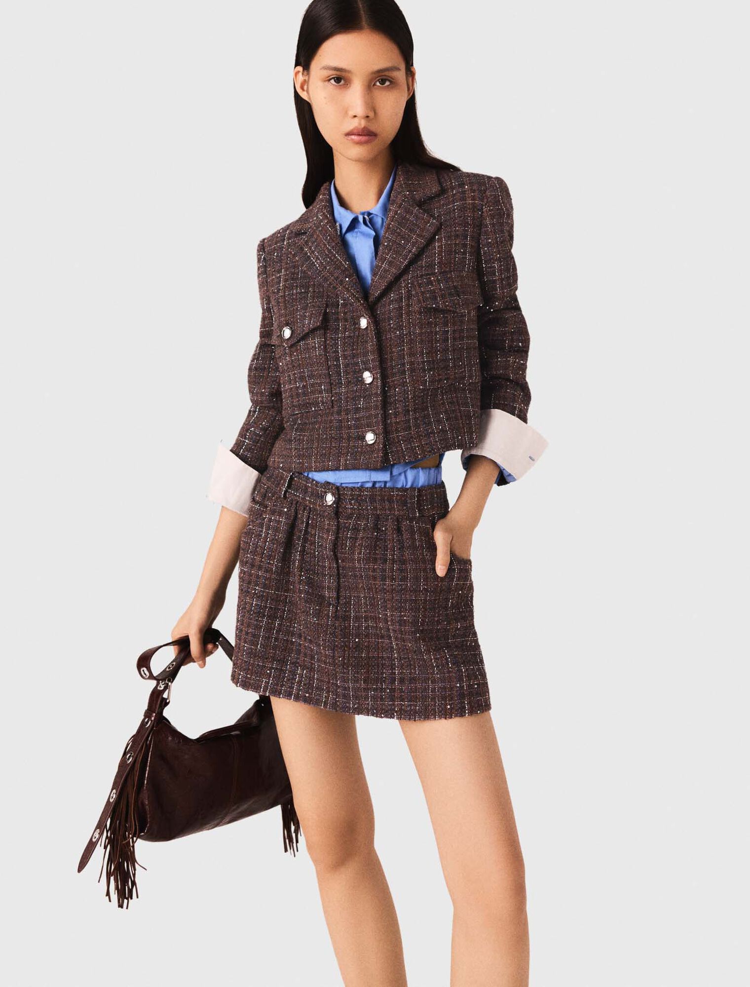 Kurze Tweedjacke