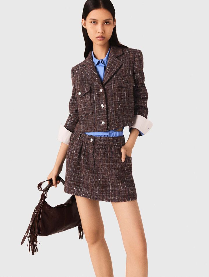 Kurze Tweedjacke