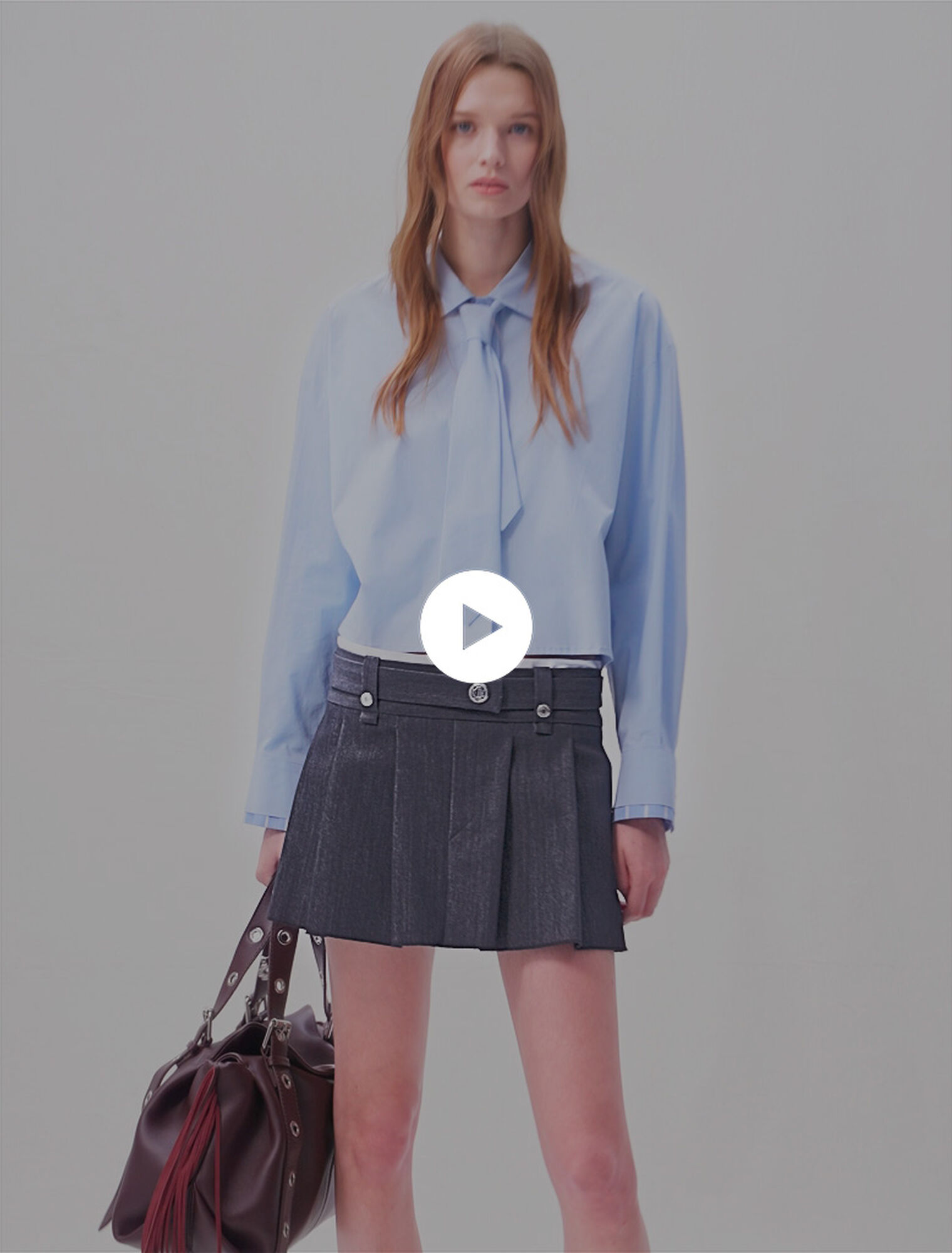 Schwarzer Minirock mit Jeans-Optik