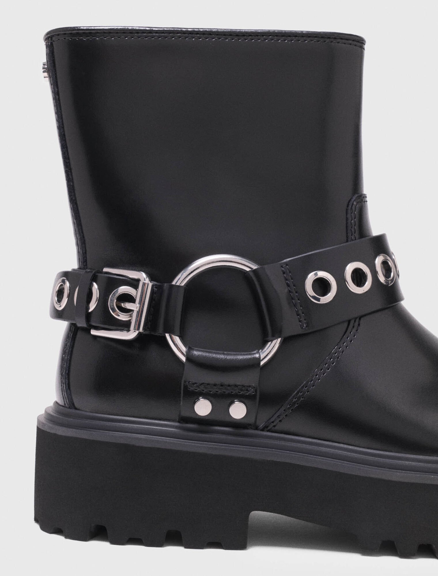 Biker-Stiefeletten aus Leder