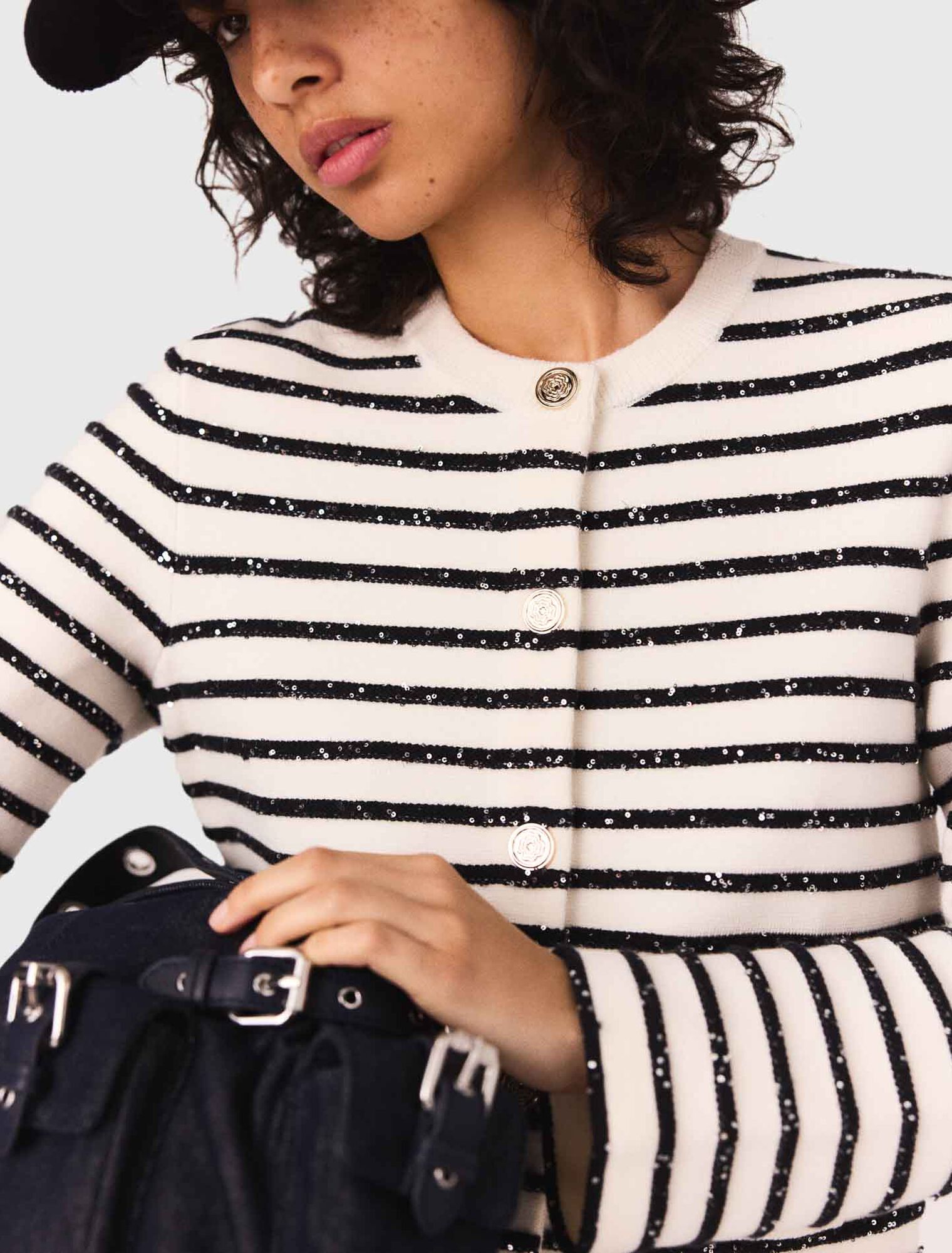 Cardigan aus Wolle mit Druckknöpfen