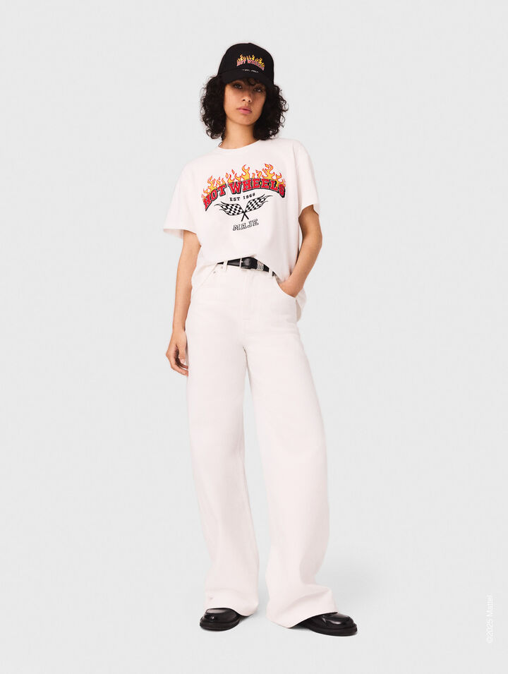 T-Shirt mit Stickerei