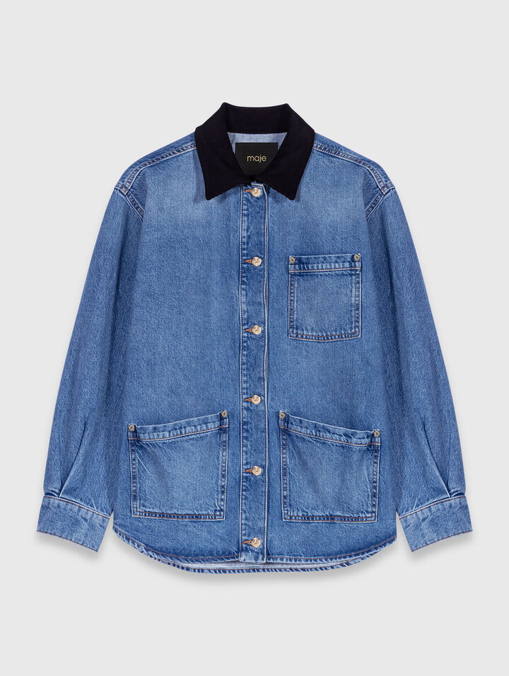 Jacke aus verwaschenem Denim
