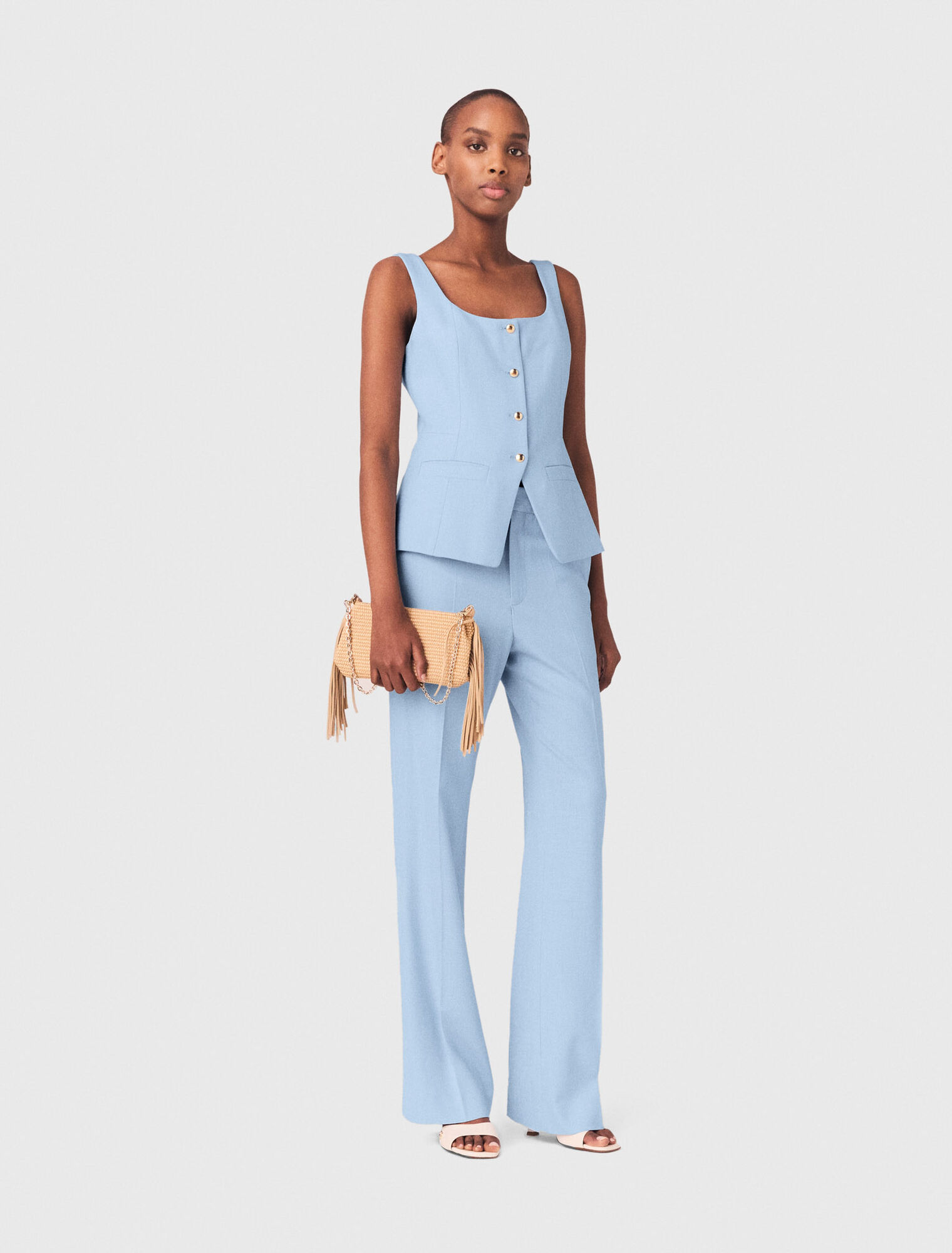 Anzughose mit Falten