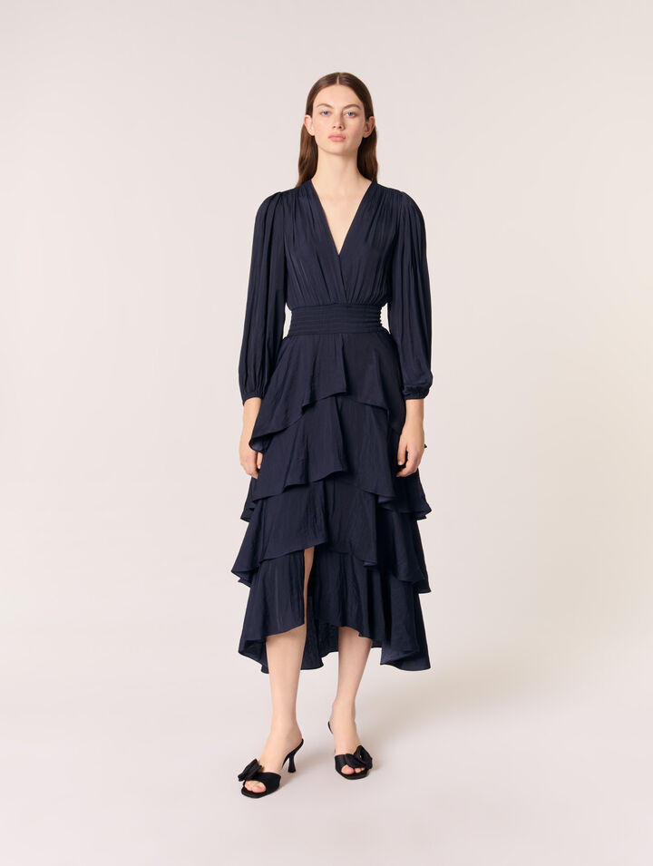 Langes Rüschenkleid