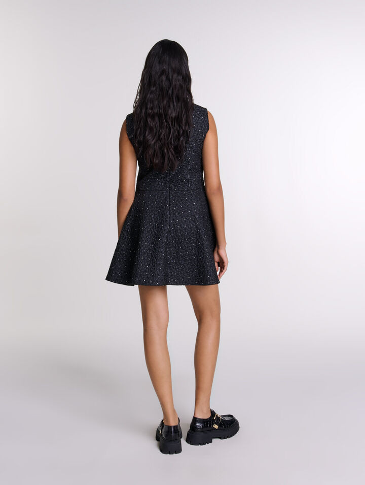 Kurzoverall-Kleid mit Strass