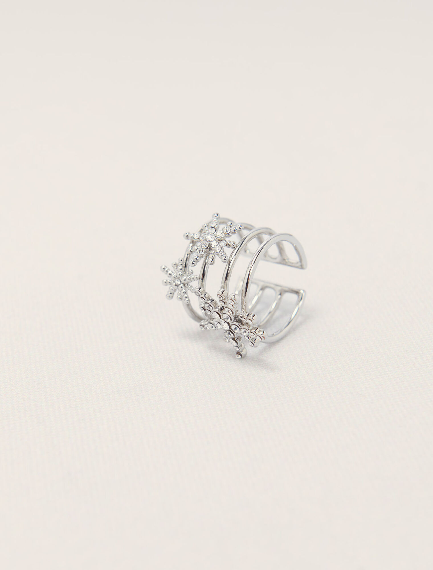 Fingerring mit Strass-Sternen