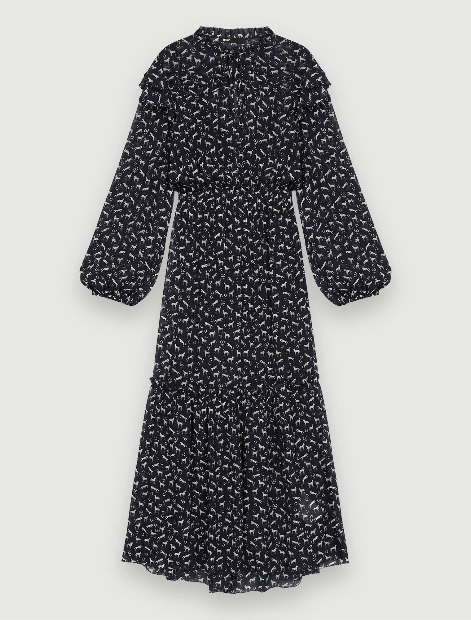Bedrucktes langes Kleid
