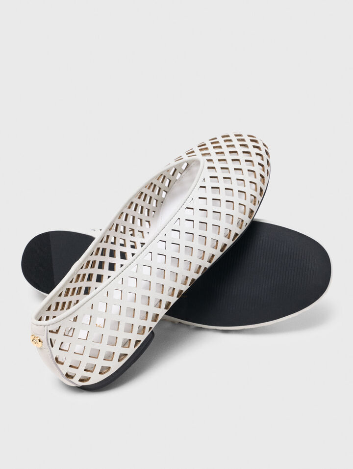 Perforierte Lederballerinas